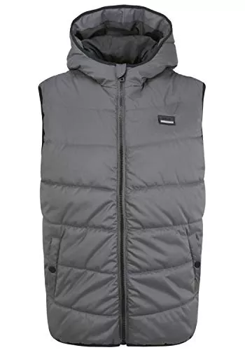 !Solid Westen !Solid SDAtsu Herren Weste Steppweste Outdoor Weste mit Kapuze