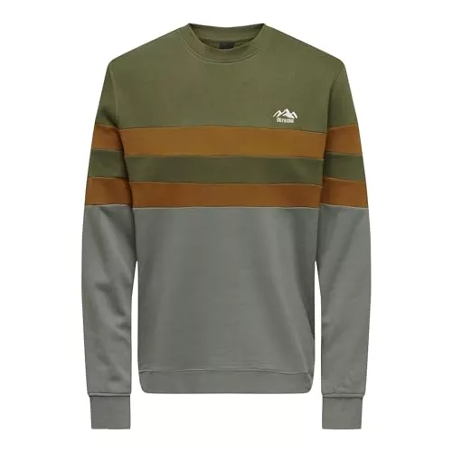 ONLY & SONS Pullover & Strickmode ONLY Herren Onsthor Reg Logo Cb Crew 3626 Swt Cs