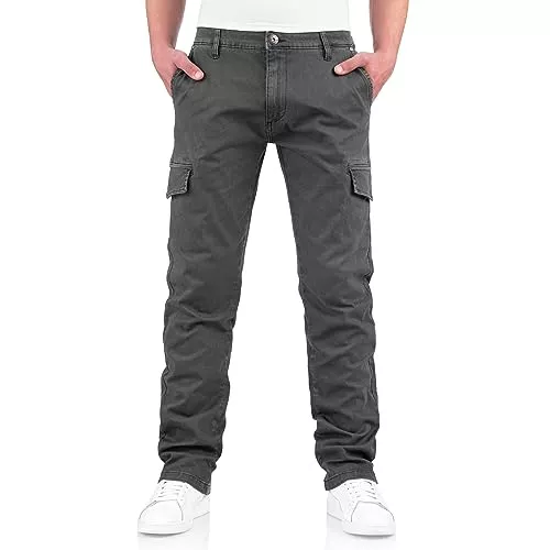 Indicode Jeans Indicode Herrenhose “Mapp“ aus 98% Baumwolle & 2% Elasthan – Cargohose Herren Hoher 2 modischen Farben erhältlich (Carpers und Dk Grey)