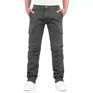 Indicode Jeans Indicode Herrenhose “Mapp“ aus 98% Baumwolle & 2% Elasthan – Cargohose Herren Hoher 2 modischen Farben erhältlich (Carpers und Dk Grey)