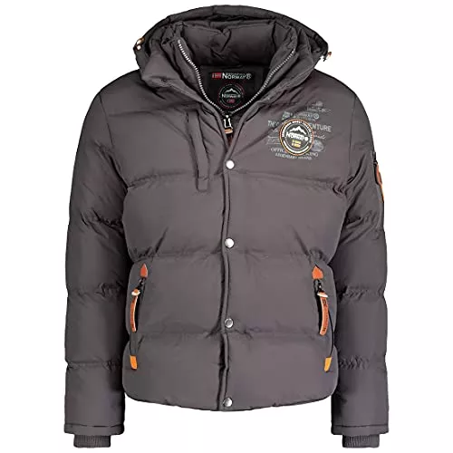 Geographical Norway Jacken Geographical Norway Verveine Men Distribrands - Warme Kapuzenjacke für Männer - Langarmjacke - Warmer Wintermantel für Männer - Outdoorjacke mit wattiertem Innenfutter