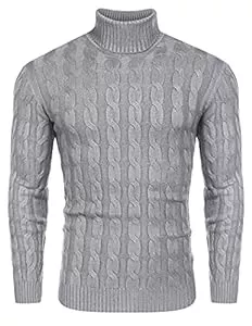 COOFANDY Pullover & Strickmode COOFANDY Herren Pullover mit Rollkragen Strickpullover Winter Rollkragenpullover Slim Fit Basic Turtleneck Pulli Sweater