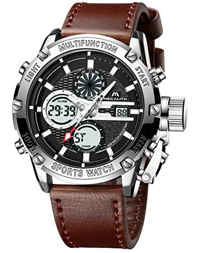 MEGALITH Uhren MEGALITH Militär Uhr Herren, Digital Sport Uhren Herren, Groß Gesicht Armbanduhr Herren, Wasserdicht Taktische Militär Herrenuhr, Männer Stoppuhr Alarm LED Armee