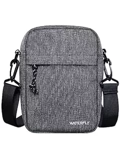 WATERFLY Taschen & Rucksäcke WATERFLY Umhängetasche Schultertasche Messenger Bag: Herrentasche Zum Umhängen Klein Herren Handy Sling Tasche Männer Shoulder Crossbag Brusttasche Damen Crossbody Handytasche