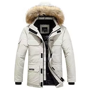 MEYOCEYO Jacken MEYOCEYO Winterparka Herren Winterjacke Gefüttert Parka Jacke Warme Wintermantel Outdoor Parka mit Kapuze Jacke