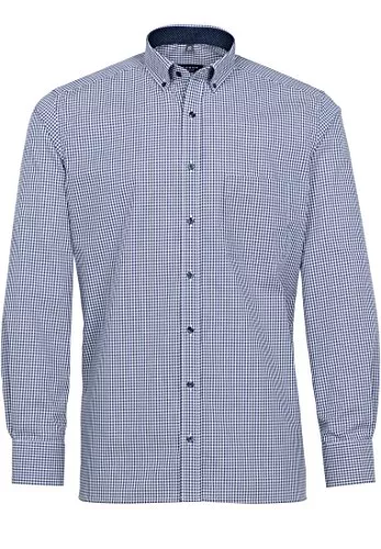 eterna Hemden eterna Hemd Modern Fit Button-Down-Kragen Patch 4176/19 X145