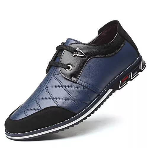 Moodeng Schnürhalbschuhe Herren Business Lederschuhe Anzugschuhe Schnürhalbschuhe Oxford Derby Hochzeit Schuhe Loafers Schwarz Dunkelblau 39-49
