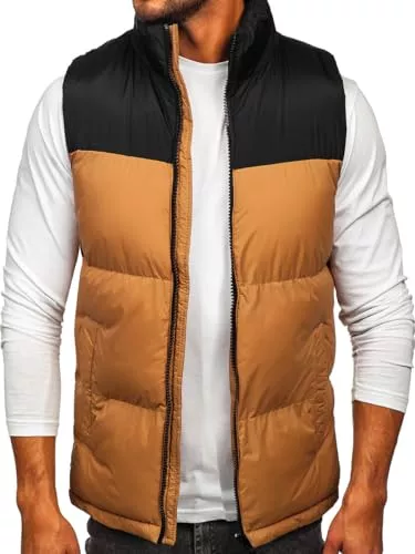 BOLF Westen BOLF Herren Weste Bodywarmer Steppweste Daunenweste Funktionsweste Vest Ärmellose Sportweste Kapuzenweste Wärme Freizeit Outdoor Slim Fit Modellauswahl 1U1