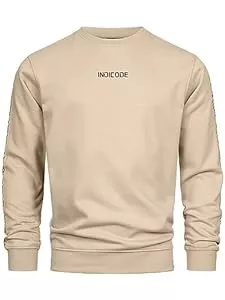 Indicode Pullover & Strickmode Indicode Herren INKorbin Sweatshirt mit Rundhals-Ausschnitt | Herren Sweater aus Baumwoll-Mix