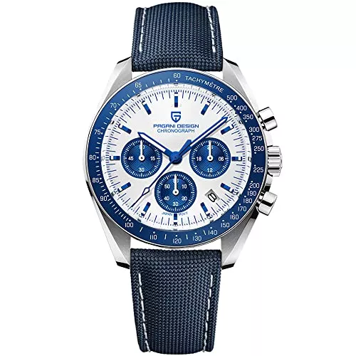 LACZ DENTON Uhren Pagani Design 1701 Herren-Armbanduhr, Quarz, Herren-Chronograph, Edelstahl, Sport-Armbanduhr für Herren, wasserdicht, Japanisches VK63-Uhrwerk…