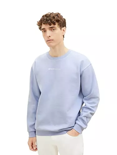 TOM TAILOR Denim Pullover & Strickmode TOM TAILOR Denim Herren Denim Crewneck Sweatshirt mit kleinem Logo-Print