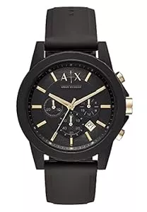 Armani Exchange Uhren Armani Exchange Chronograph Uhr für Herren, Edelstahl mit 44mm Gehäusegröße