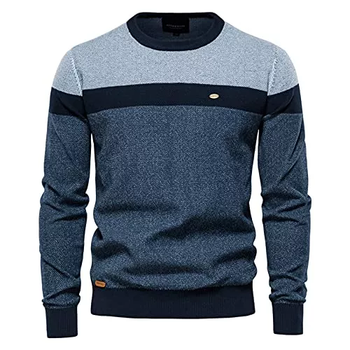 SSBZYES Pullover & Strickmode SSBZYES Herren Pullover Pullover gestreifte Nähte Langarm Pullover lässiger Herren Pullover Pullover Pullover