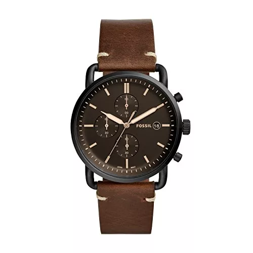 Fossil Uhren Fossil Herren Analog Quarz Uhr mit Leder Armband