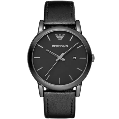 Emporio Armani Uhren Emporio Armani Herrenuhr mit drei Zeigern, Edelstahl, 41 mm Gehäusegröße