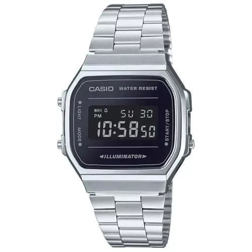 Casio Uhren Casio Unisex Erwachsene Digital Quarz Uhr mit Edelstahl Armband