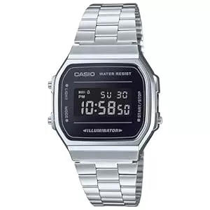 Casio Uhren Casio Unisex Erwachsene Digital Quarz Uhr mit Edelstahl Armband