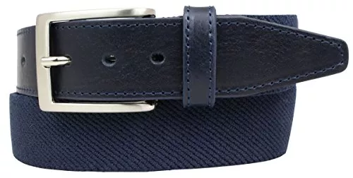 BELTINGER Gürtel BELTINGER Stretch-Gürtel mit echtem Leder 3,5cm | Elastischer Gürtel für Herren Damen 35mm | Hochwertiger Leder-Gürtel