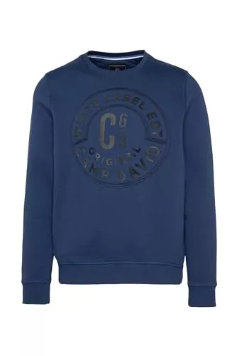 Camp David Pullover & Strickmode Camp David Herren Sweatshirt mit Rubber Artwork