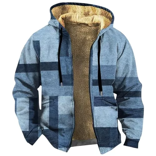 Generisch Jacken Winterjacken Winter Outdoor Warme Jacke Kapuzenjacke Große Größen Herrenjacke Winter Winterjacke Herren mit Kapuze Men Mantel Leichte Sweatjacke Herren Mantel Winter Wintermantel Warm Fleecejacke