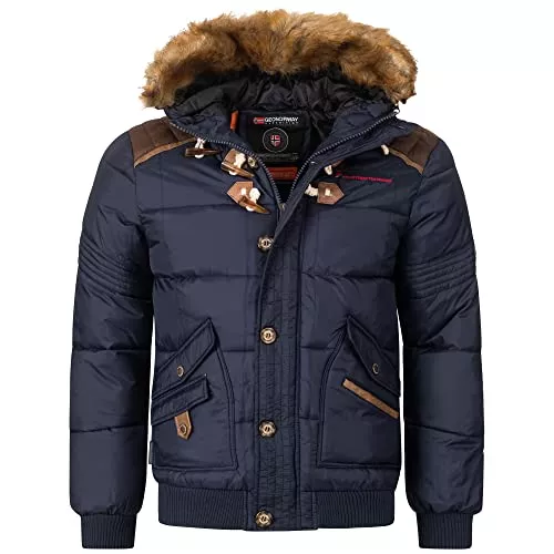 Geographical Norway Jacken Geographical Norway Herren Steppjacke Winterjacke - Gefütterter Warmer Anorak - Outdoor SKI Snowboard Jacke für den Winter/Herbst im Bundle