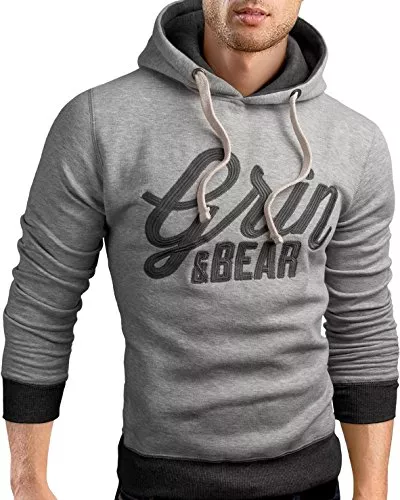 Grin&Bear Kapuzenpullover Grin&Bear Herren Slim fit Kapuzenpullover, GEC469