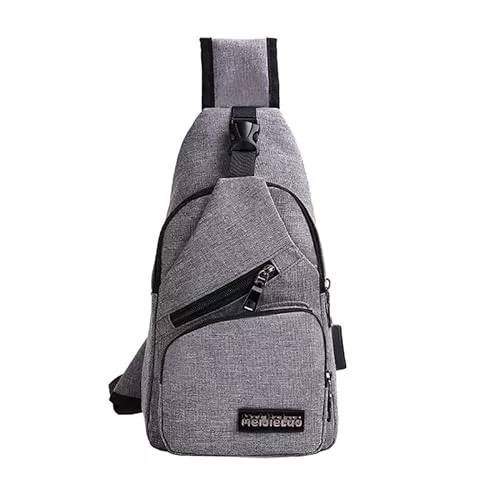 SDINAZ Taschen & Rucksäcke SDNAZ Herren Echtleder Brusttasche Brustbeutel Leder Schultertasche Schulter Rucksack Reisetasche Crossbody DE906