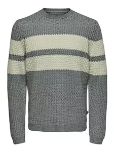 ONLY & SONS Pullover & Strickmode ONLY & SONS Male Strickpullover Rundhalsausschnitt Pullover