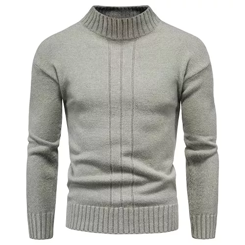 CELANDA Pullover & Strickmode CELANDA Herren Strickpullover Warme Winter Rollkragenpullover Freizeit Slim Fit Basic Sweatshirt Kuschelige Baumwolle Longsleeve Pullover Solid für Männer Sweatshirt