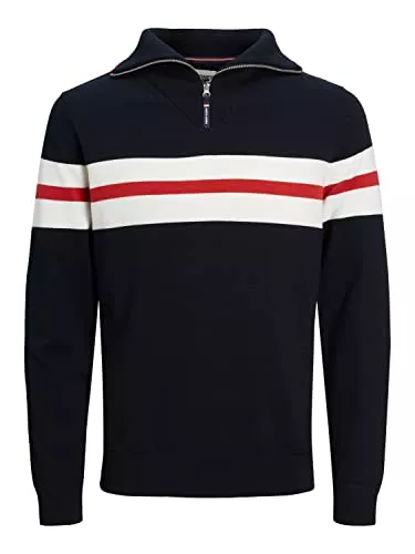 JACK & JONES Pullover & Strickmode JACK & JONES Herren Jcojean Knit Half Zip Strickpullover