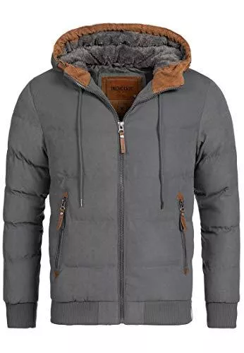 Indicode Jacken Indicode Herren Adeline Winterjacke m. gefütterter Kapuze | warme Steppjacke robuste Herrenjacke Winddichte Outdoorjacke Winter Jacke f. Männer