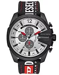 Diesel Uhren Diesel Herren Mega Chief Chronograph, 51 mm Gehäusegröße, Edelstahluhr