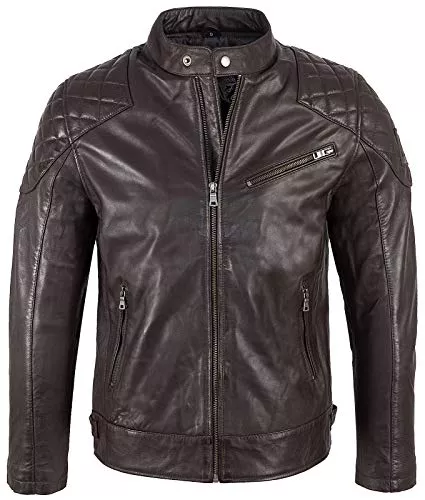 Rock Creek Jacken Rock Creek Herren Lederjacke Biker Jacke Echt Leder M53