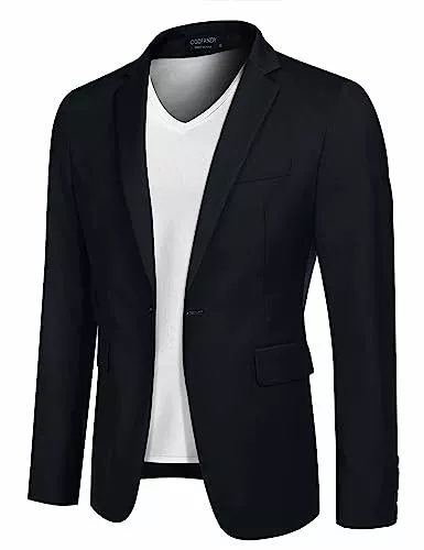 COOFANDY Blazer COOFANDY Herren Sportlich Freizeit Blazer Business Sakko Anzugjacke 1 Knöpfe Einfarbig Regular Fit