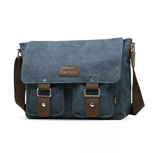 FANDARE Taschen & Rucksäcke FANDARE Leinwand Messenger Bag Umhängetasche 7.9 inch iPad Tasche Schultertasche Unisex Segeltuch Tasche Arbeiten Tasche für Männer und Frauen, Herren/Damen Reise Umhängetasche