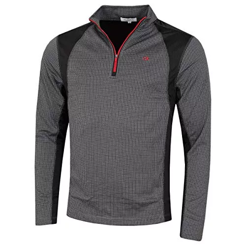 Calvin Klein Pullover & Strickmode Calvin Klein Herren Micro Grid CK 1/2 Zip Mid Layer Pullover