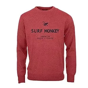 Surf Monkey Langarmshirts SURF MONKEY Klassisches Rundhals-Sweatshirt für Herren/Damen - Bio-Baumwoll-Sweatshirt