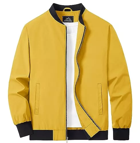 MAGCOMSEN Jacken MAGCOMSEN Herren Leicht Bomberjacke Dünne Blouson Jacke Freizeit Sommer Übergangsjacke Lässig Sportlich Fliegerjacke mit Multi Taschen