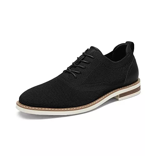 Bruno Marc Schnürhalbschuhe Bruno Marc Herren Anzugschuhe Atmungsaktiv Gestrickter Stoff Derby Sommer Schnürschuhe Formale Moderne Klassische