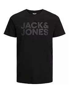 JACK & JONES T-Shirts JACK & JONES Herren T-Shirt Slim Fit mit Aufdruck im 3er oder 6er Mix Pack/Set mit Rundhals Marken Sale S M L XL XXL
