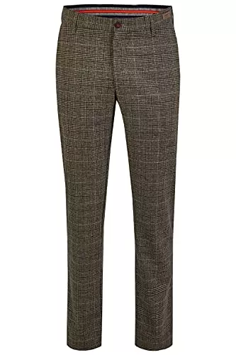 aubi: Hosen aubi: Modern Fit Herren Businesshose Anzughose Ceramica Wolloptik Chino Modell 288