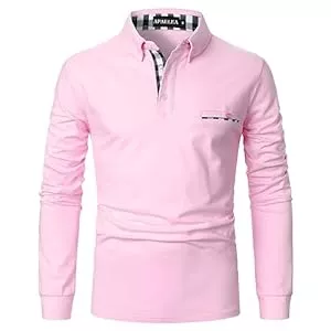 APAELEA Poloshirts APAELEA Poloshirt Herren Langarm Baumwolle Golf T-Shirt Casual Tops
