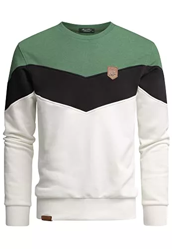 Amaci&Sons Langarmshirts Amaci&Sons Herren Basic College Sweatjacke Pullover Hoodie Sweatshirt 4064