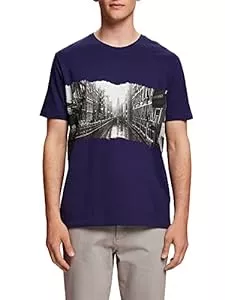 ESPRIT T-Shirts edc by Esprit Rundhals-T-Shirt mit Print, 100% Baumwolle