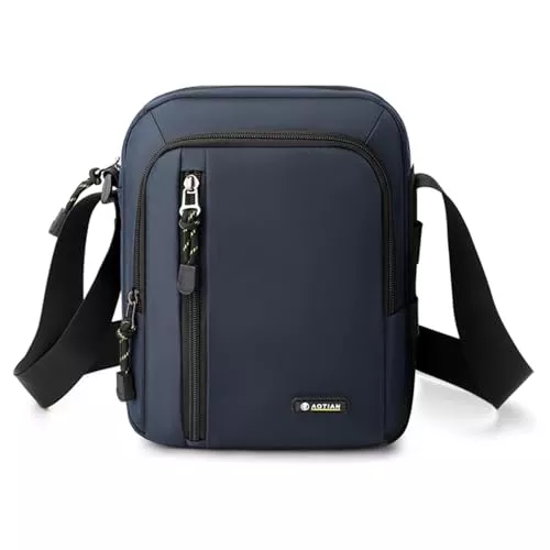 MISWAN Taschen & Rucksäcke MISWAN Umhängetaschen Herren Große Schultertasche Herren Nylon Vintage Männerhandtasche Herrentasche Zum Umhängen Handgelenktasche Messenger Bag Tasche Geschenk für Arbeit Reise Alltagsleben