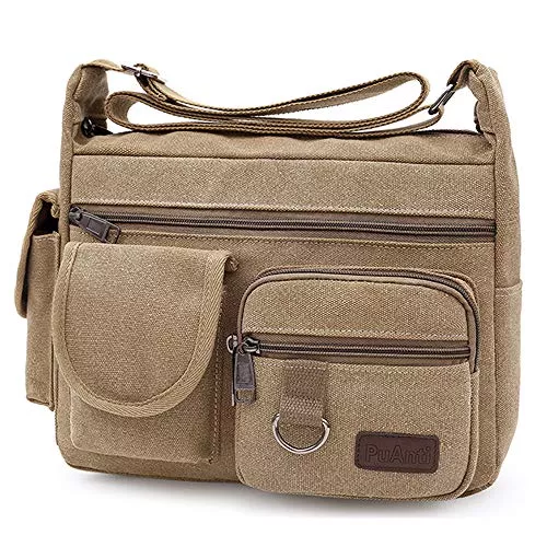 SDINAZ Taschen & Rucksäcke SDINAZ Leinwand Messenger Bag Umhängetasche 7.9 inch iPad Tasche Schultertasche Unisex Segeltuch Tasche Arbeiten Tasche für Männer und Frauen, Herren/Damen Reise Umhängetasche DE943