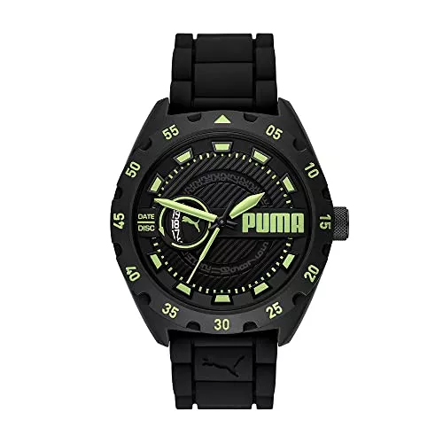 PUMA Uhren Puma Herrenuhr Puma Street V2, Dreizeiger-Datumswerk, Rizinusöl-Uhr, 48mm Gehäusegröße