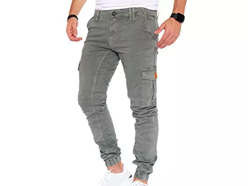 Styleko Hosen Styleko Herren Hosen Cargohose Herren Casual Slim Fit Cargohose aus Baumwolle Outdoorhose männer Chino Hose Freizeithose Jogging treckking Hose Sporthose|6 Taschen 8002