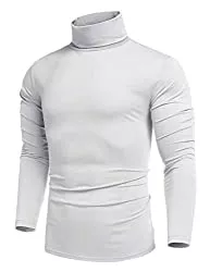 COOFANDY Pullover & Strickmode COOFANDY Herren Longsleeve Rollkragenpullover Regular Fit Langarmshirts Rollkragen Pullover Baumwolle Sweatshirt Unterzieh Elastisch Einfarbig