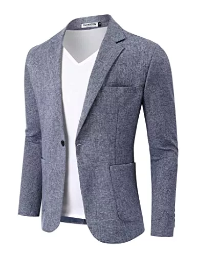 ThinkSTEM Blazer ThinkSTEM Herren Sakko Sportlich Slim Fit Männer Blazer Modern Freizeit Leichte Jackett